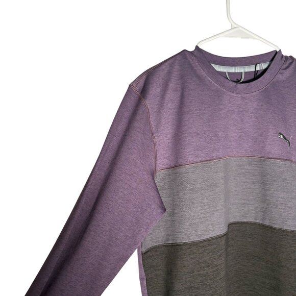 Puma Cloudspun Colorblock Striped Crewneck Sweatshirt Men's Size Small NWT! - Picture 2 of 6